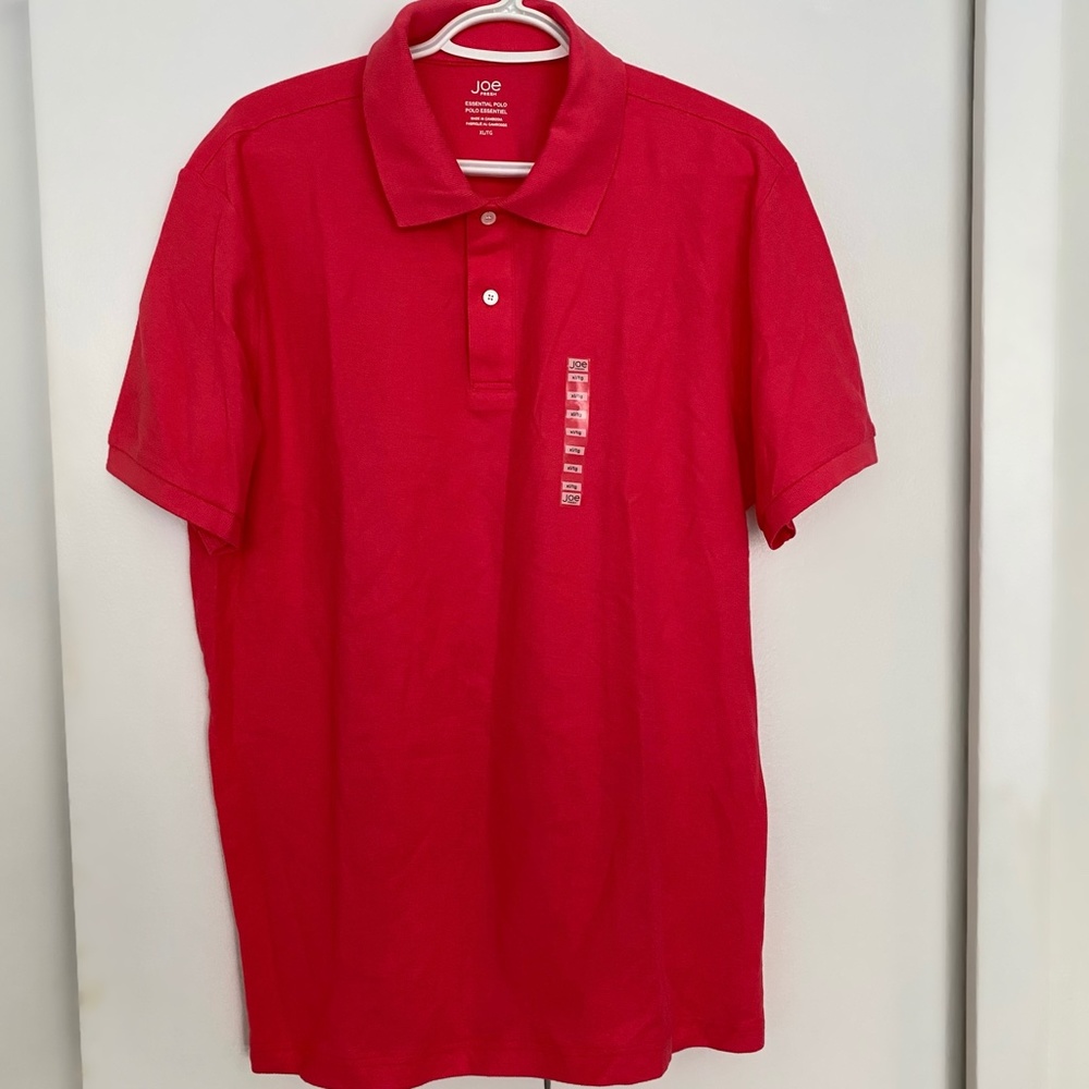 ✨NWT✨ Joe Fresh Short Sleeves Button Down Polo Pink T- Shirt Size XL